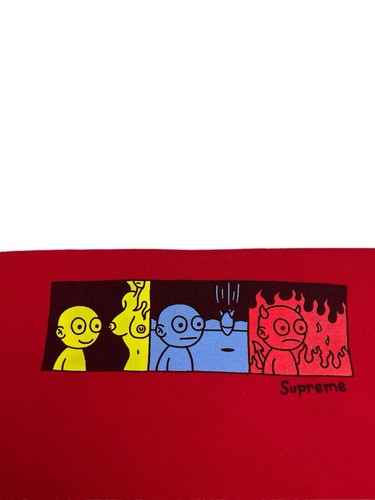 Supreme Mens Large Life Tee T Shirt Red Short Sleeve Printed Made In USA - Picture 9 of 10