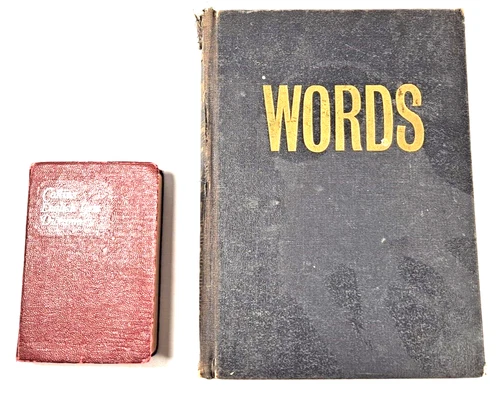 Vintage British Dictionary "Words" illustrated Dictionary. Plus Mini Dict.