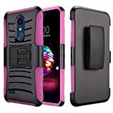 GSA Hot Pink Hybrid Kickstand Holster for LG K10/K30/Harmony 2