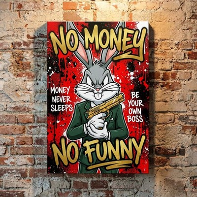 Pop Art Bugs Bunny, Motivation Wandbild Business Acrylglas, Leinwand, Poster