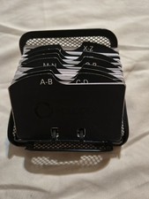 Rolodex Desktop Card File Black Mesh Metal Industrial Memorydex Address Book