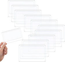 10 Pcs 3X Pocket Magnifier, Portable Size Fresnel Lens Pocket Magnifier Credit C