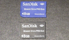 8gb lot 2pcs SANDISK PRO Duo memory stick MagicGate Sony cameras  PSP TESTED 