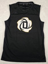 Adidas Derrick Rose Men's Black Logo Basketball Jersey Size Medium