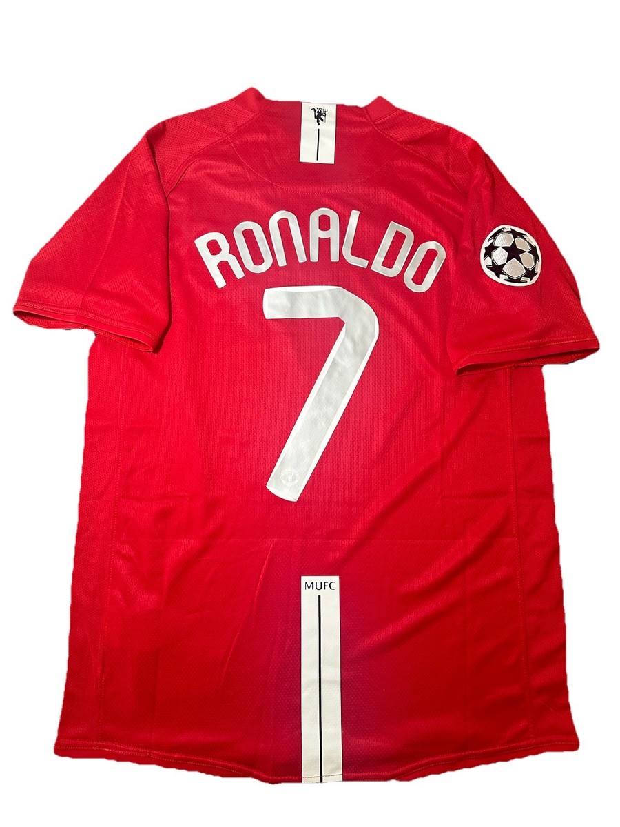 Ronaldo 7 UEFA Champions League ユニホーム NEW Manchester United 2008 UCL Final short sleeve Home CR7