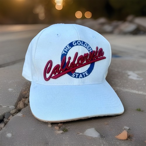Vintage Falcon Headwear California The Golden State Hat White USA