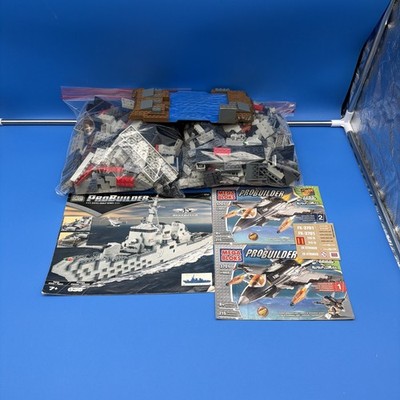 Mega Bloks ProBuilder Battle Group 9762 Destroyer 3701 FX Striker Incomplete