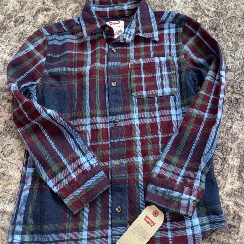 Camisa de franela Levi’s para niños talla mediana 10-12 Foto 2 de 4