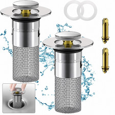 1-2pcs Sink Stopper Hair Catcher Kitchen Pop Up Sink Drain Strainer Filter Plug