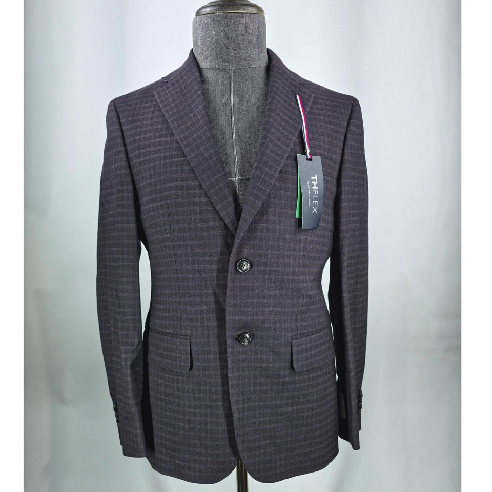 Tommy Hilfiger Abrigo Deportivo Para Hombres 36S Púrpura Conrad THFlex Blazer Traje Chaqueta Nuevo con Etiquetas Foto 2 de 4