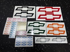 2x Chevrolet Bowtie Vinyl Decal - 1 2 3 4 5 Die Cut Chevy Bow Tie Sticker