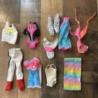 Vintage Barbie Doll Clothes 80 90s Mattel Athletic Swimwear Leg Warmers 11 PCs