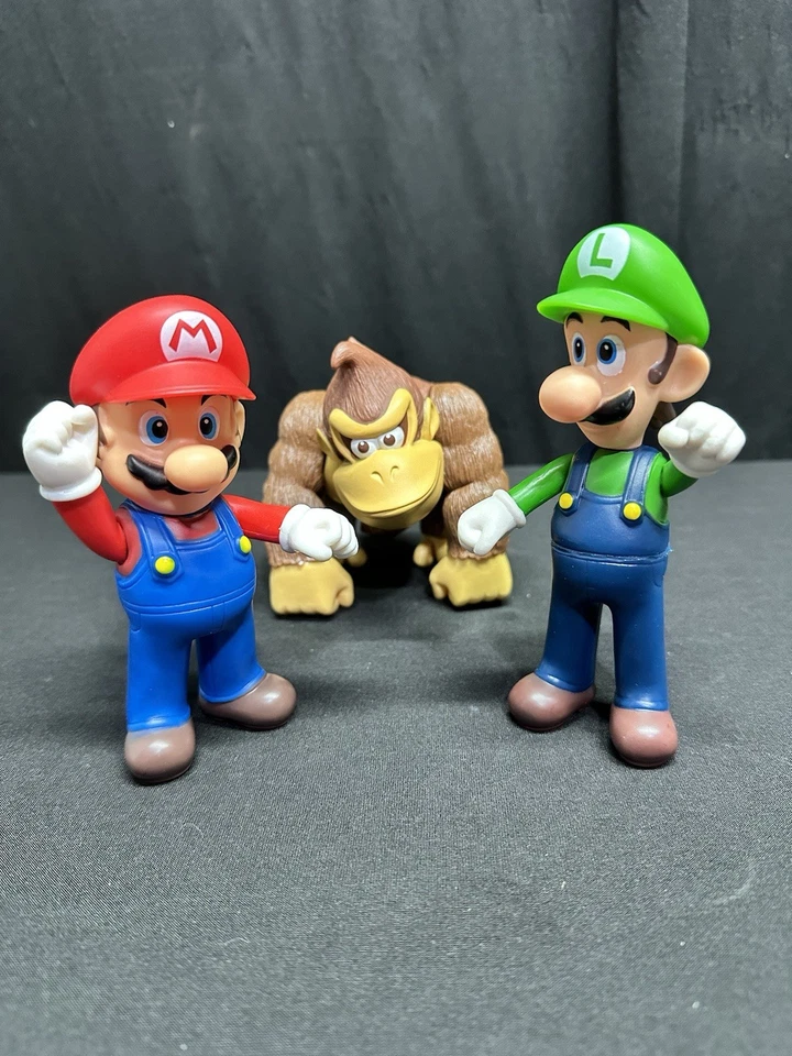 Figuras de vinilo Nintendo SUPER MARIO BROS Mario & Luigi & Donkey Kong 5 pulgadas limpias Foto 2 de 4