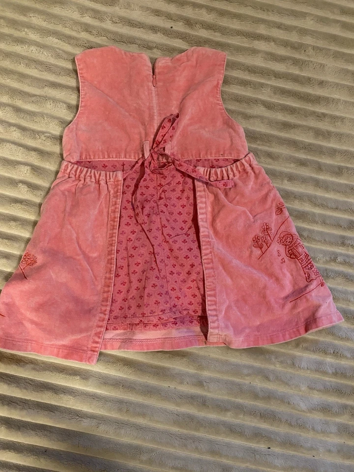 Vestido Vintage Rosa Aceilily Bordado Pana Talla 12M Foto 3 de 3