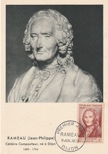 Carte 1er jour Homme Célèbre Jean-Philippe Rameau Compositeur 1953 