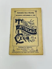 Rare 1943 Tattersalls Club Race Meeting Pamphlet