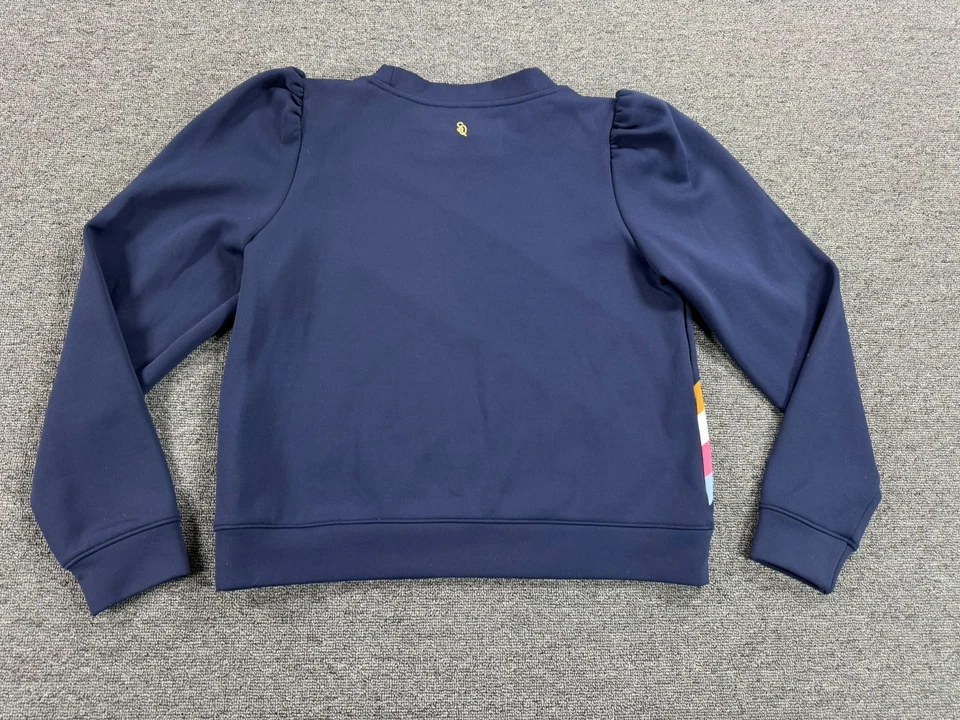 Smith & Quinn Mujer Sudadera Pequeña Azul Peggy Terry Francés Faja a Rayas Crew Foto 3 de 4