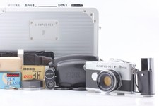  Near MINT Olympus PEN F Complete Set 38mm F1.8 w/ Rare Aluminum Case JAPAN