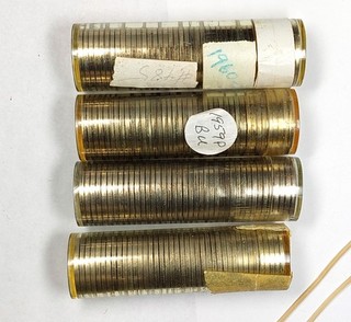 1958D 59PD 60D UNCIRCULATED JEFFERSON NICKELS SEALED IN M.MEGHRIG ROLLS