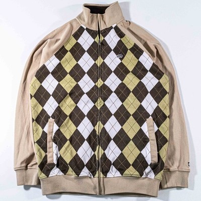 Vintage Ecko Unltd Argyle Golf Track Jacket Medium Hip Hop Y2K Zip Up