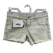 New Art Class Girls XL 14 Stretch Cotton Cutoff Tan Short Denim Shorts