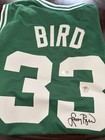 Larry Bird Autographed Boston Custom Green Basketball Jersey - PSA/DNA