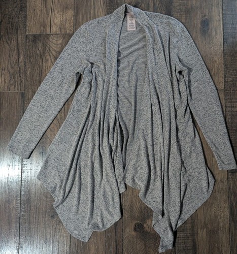 Philosophy Damen-Cardigan taupe meliert haferflocken offen Wasserfall weich Größe Small - Bild 1 von 13