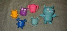 6 Uglydoll Action figures 1 1/2" - 3" Bat Sizes