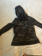 Athleta Women's Grey Camouflage Hooded Sweatshirt