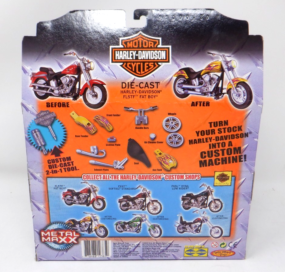 Harley Davidson 1:20 Metal Maxx Die-Cast [FLSTF Fat Boy