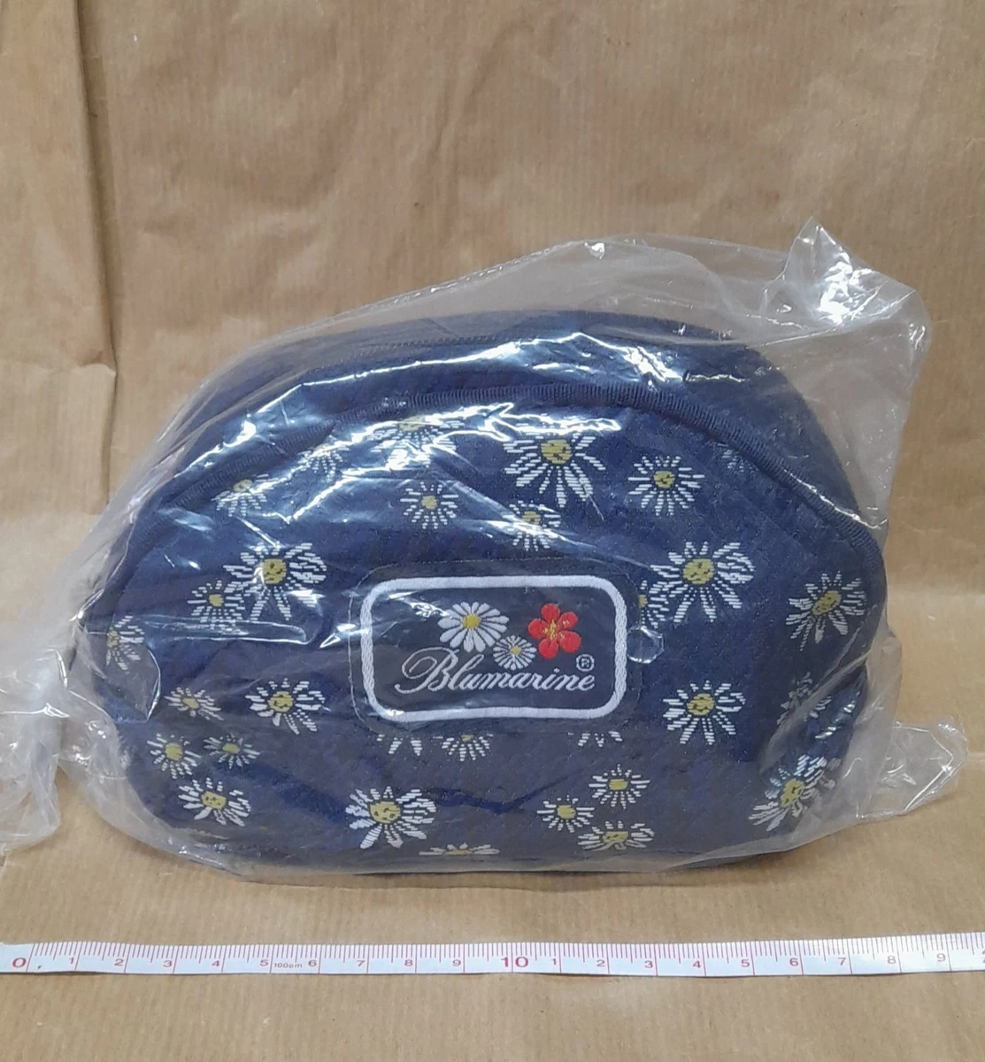 Boutique De FGG Pochette Da Sera Vintage Con Fiori, Perline E Cristalli – Blu, Piccola, Con Catena
