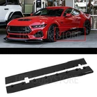 For Ford Mustang S650 24-2026 RTR Style Gloss Black Add-On Side Skirts Extension