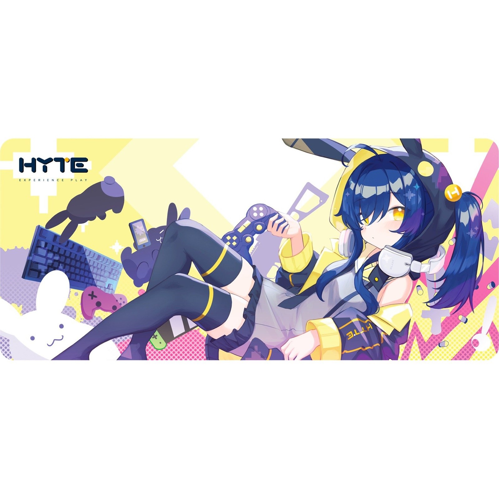 Hyte Tappetino Da Gioco Bunny Splash 900 X 400 Mm - Immagine 3