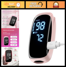 Rechargeable Pulse Oximeter - Fast SpO2 Reading for Sports Home Use - Pink