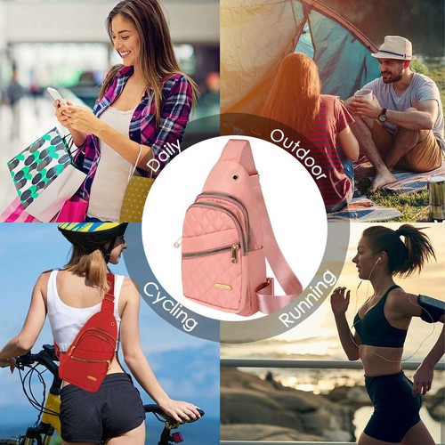 Women Crossbody Shoulder Bags Chest Sling Bag Fanny Packs Travel Sports Backpack - Picture 13 of 17