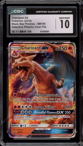 Pokemon Charizard GX Detective Pikachu Case File Holo Promo SM195 CGC 10