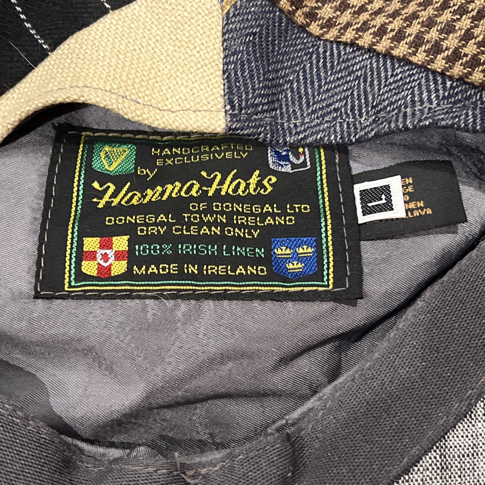 Hannah Hats Plaid Patchwork Size Large - image 8