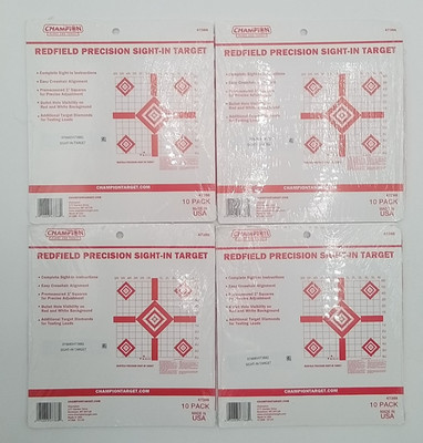 Champion Shooting Targets Redield Sight-in Targets 40ct- 4pks of 10
