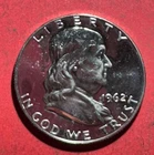 1962 US "PROOF" Franklin SILVER Half Dollar! Old US Coin!