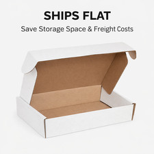 12 1/8 x 9 1/4 x 3" White Deluxe Literature Mailers 200 /ect 32 50/Case