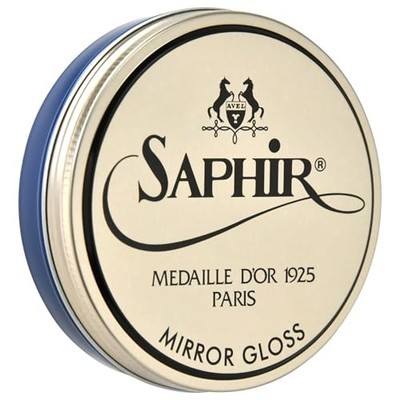 Saphir Noir Mirror Gloss Schuhcreme Navy Blau Hochglanzwachs Carnauba Japan