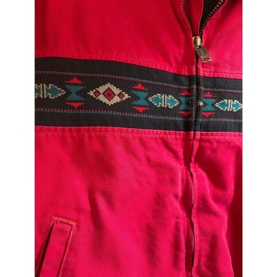 Vintage Carhartt 90s J77 RED Canvas Aztec Jacket Size XL Lined
