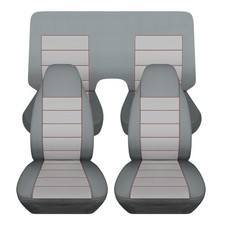 Fits 1967-2002 Pontiac Firebird Front And Rear Seat Covers Two Tone With Trim