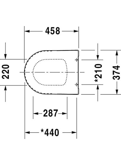 Duravit WC-Sitz Me by Starck, Harnstoff Duroplast Toilettendeckel Toilettendeckel Kompakt - Bild 4 von 8