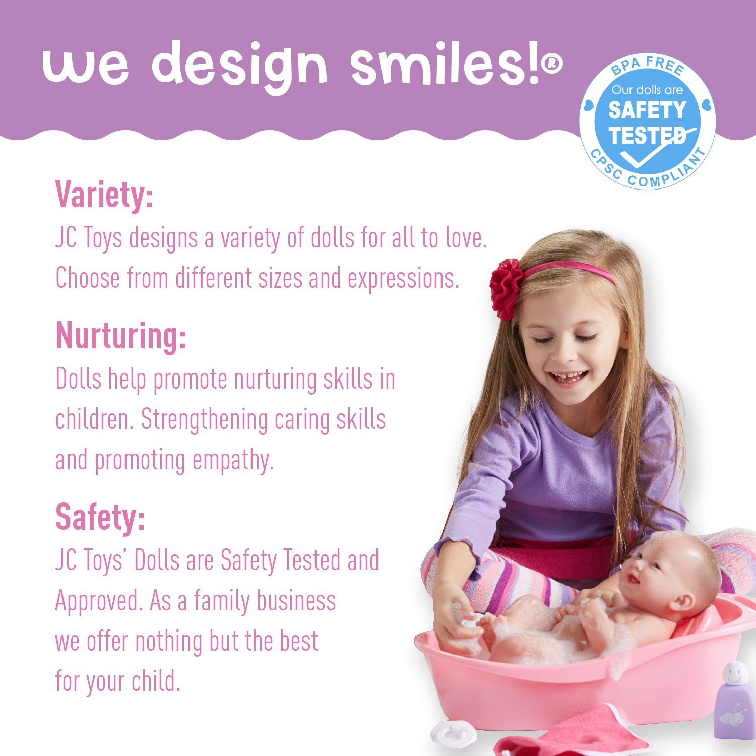 13 Inch Pink Baby Doll Gift Set with Diaper Changing Accessories 10 Pieces