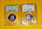 FRANKLIN HALF DOLLAR PCGS 2 COIN LOT: 1960 PR67 #6445078 AND 1962 PR65 #7367023