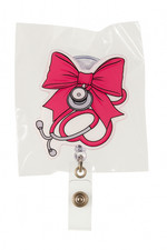 Stethoscope with Bow Badge Reel for Nurses, Medics, and Other Medical Personnel