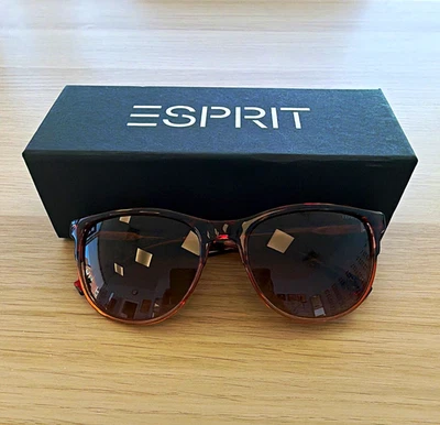 Esprit ET17966 Women’s Cat Eye Sunglasses Red Tortoise Frame Brown Tinted 140mm - Image 1 of 4