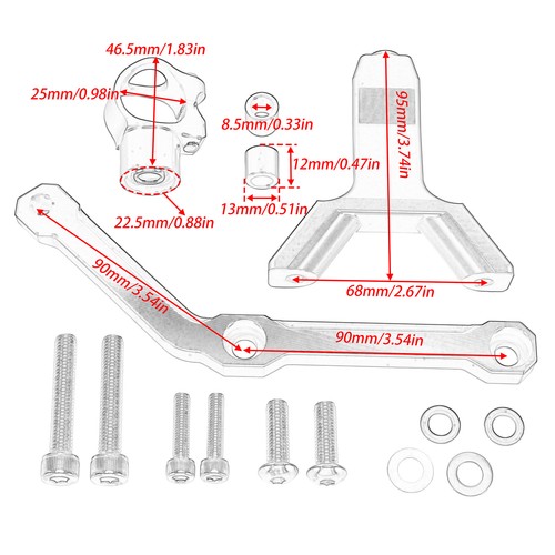 Linear Steering Damper Mount Kit For Triumph Street Triple 765R 765RS 2020-ON - Picture 12 of 17