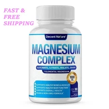 Decent Nature Magnesium Complex1000mg-7Elemental Magnesium Capsules